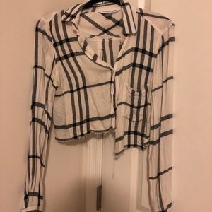 CROPPED PLAID SHIRT